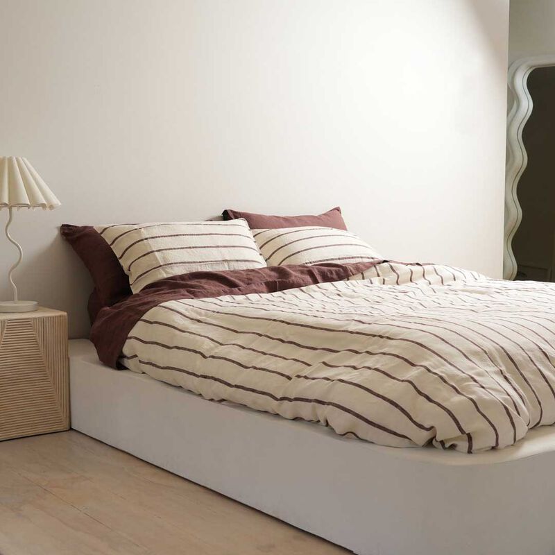 Home Lab 100% French Flax Linen Euro Pillowcase image number 1